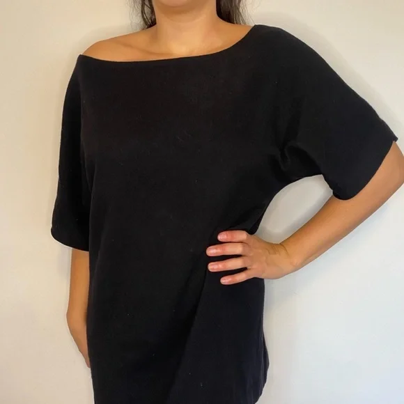 TORY BURCH Cashmere Short Sleeve Tunic Sweater - Picture 3 of 8